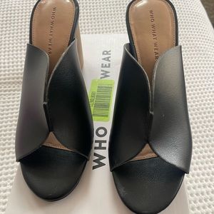 Who What Wear Black Mule 7.5